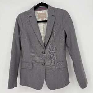Banana Republic Women's Wool Blazer Gray Size 4 Petite